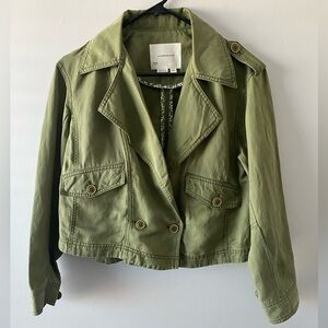 By Anthropologie Cropped Aviator Jacket Size XXS